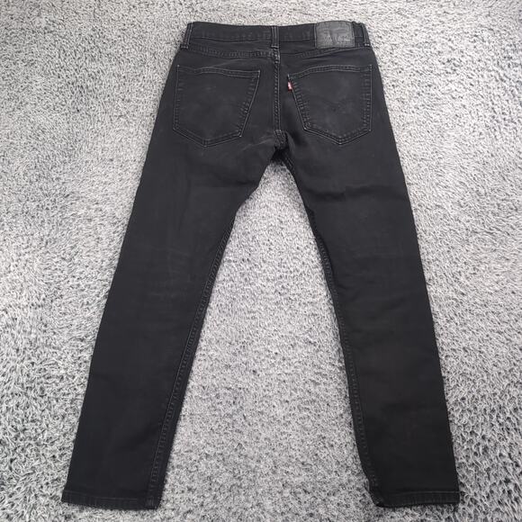 Levis 512 Jeans Men 30x29 Black Slim Tapered Stretch Denim Casual Chore Work - Picture 2 of 9